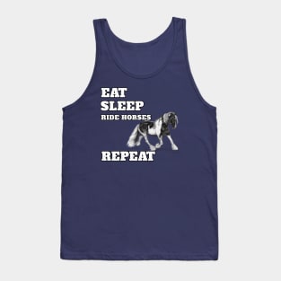 Eat Sleep Ride Horses Repeat Cool Design For Horse Nature Animals Lovers Tank Top